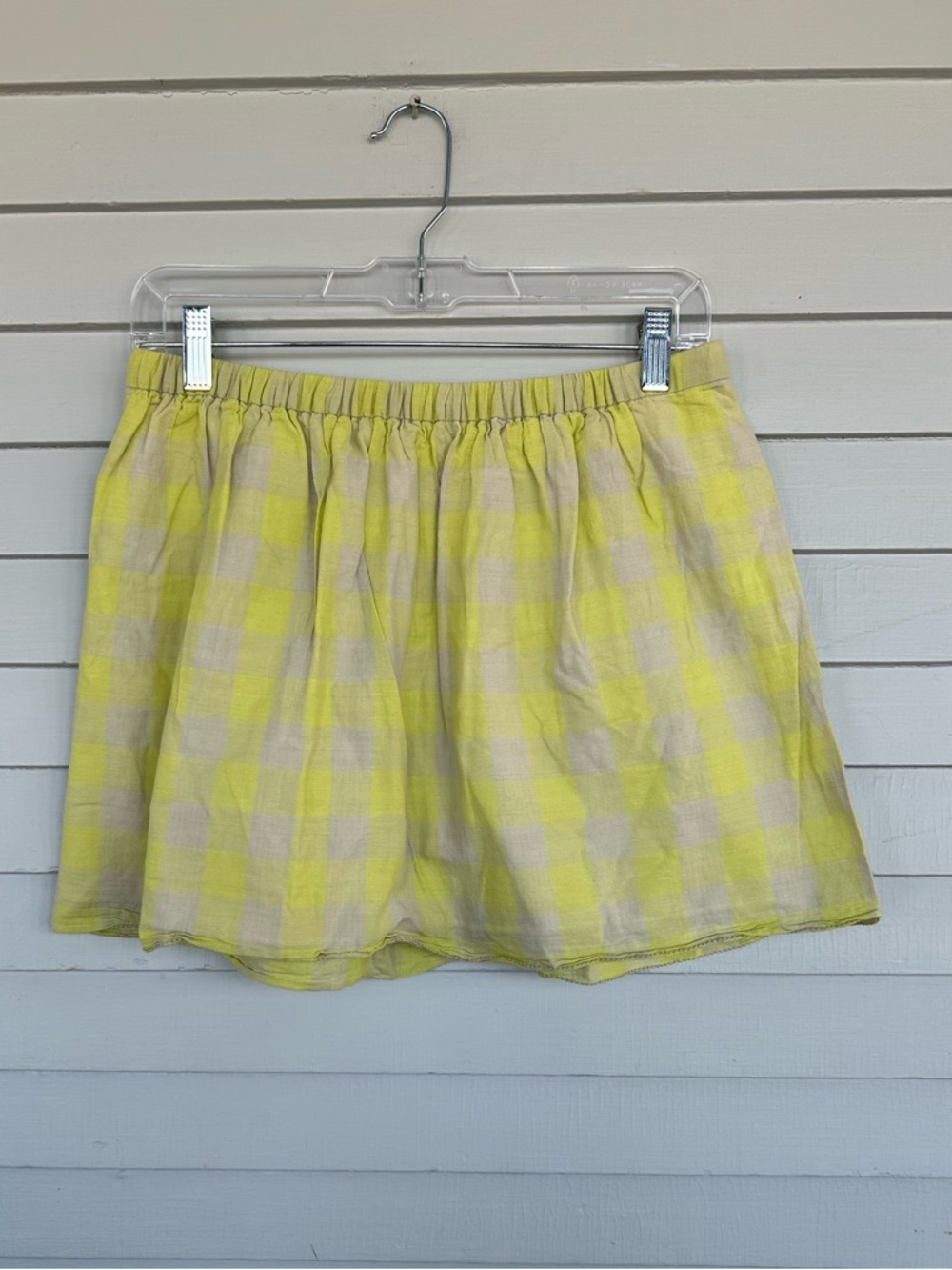J.Crew 100% Cotton yellow plaid skirt  Size 0 #summer #plaid